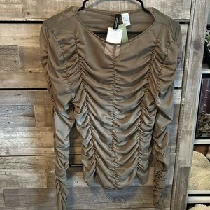 mesh ruched top